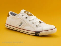 Mustang Shoes 1099-302-1 Blanc - Basket Toile -Les Bonnes Chaussures cd24607c73b9e66c561f35ea11d5d5ef 9516101 157386