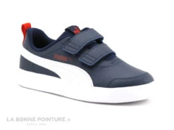 Puma COURTFLEX Bleu Marine - Basket Enfant Avec Scratches -Les Bonnes Chaussures cd24607c73b9e66c561f35ea11d5d5ef a315001 178875