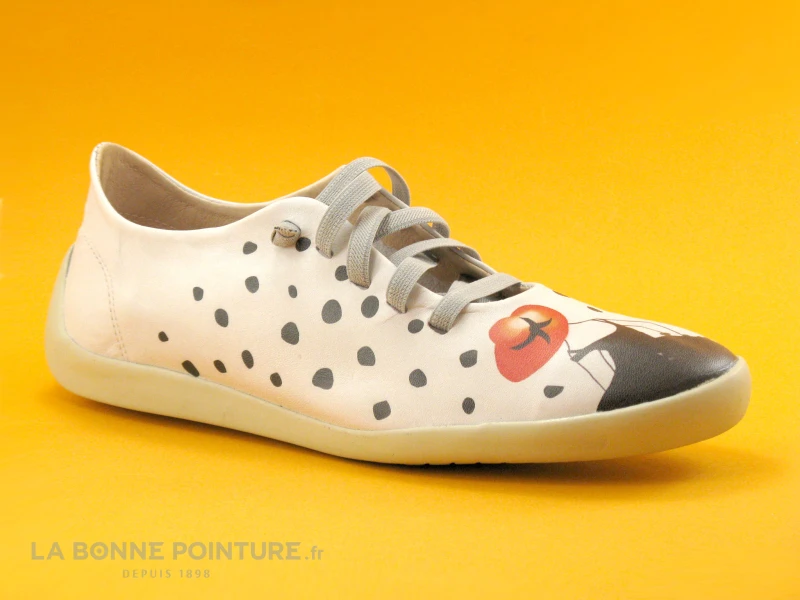 Alce Shoes 9235 - Blanc Noir - Femme Chapeau - Ballerine 7 Alce Shoes 9235 - Blanc Noir - Femme Chapeau - Ballerine – Image 5