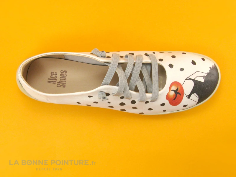 Alce Shoes 9235 - Blanc Noir - Femme Chapeau - Ballerine 8 Alce Shoes 9235 - Blanc Noir - Femme Chapeau - Ballerine – Image 6