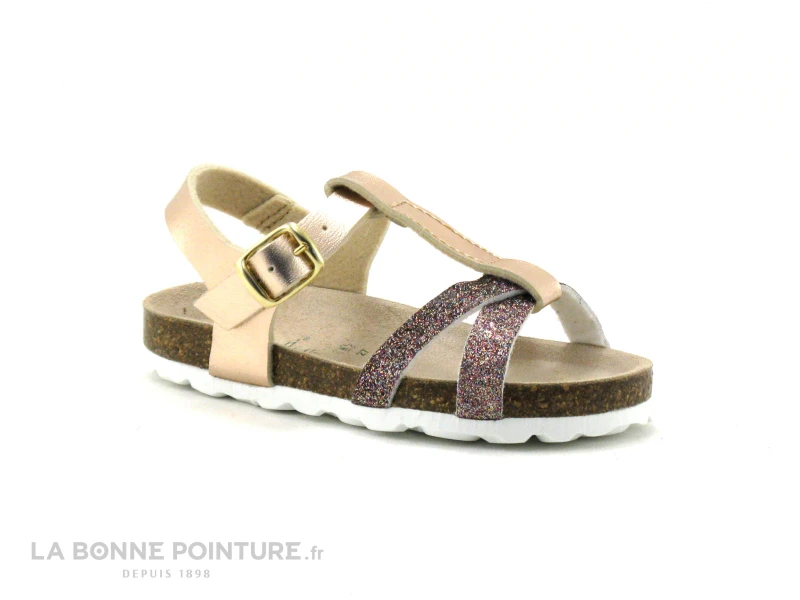 Autenti 689180 Rose Metal - Sandale Fille Avec Paillettes 3 Autenti 689180 Rose Metal - Sandale Fille Avec Paillettes