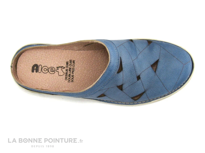 Alce Shoes 8867 - Sabot Cuir Bleu - Femme 8 Alce Shoes 8867 - Sabot Cuir Bleu - Femme – Image 6