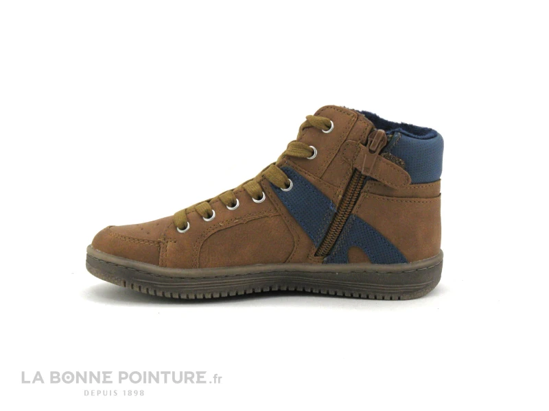 Kickers LOWELL Camel Bleu - 739354 - Chaussure Montante GARCON 4 Kickers LOWELL Camel Bleu - 739354 - Chaussure Montante GARCON – Image 3