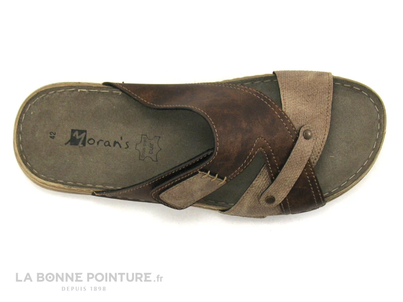 Morans PAGRIS - Marron Beige - Brides Croisees - Mule Homme 8 Morans PAGRIS - Marron Beige - Brides Croisees - Mule Homme – Image 6