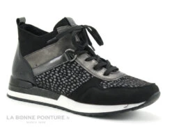 Remonte R2543-42 - Noir - Gris Metal - Pois - Chaussure Montante Femme -Les Bonnes Chaussures cd24607c73b9e66c561f35ea11d5d5ef img 1470.jpg 173425