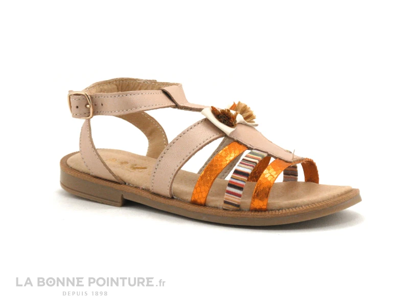 MKids MEPOI - Rose Nude - Orange Cuivre - Sandale Fille 3 MKids MEPOI - Rose Nude - Orange Cuivre - Sandale Fille