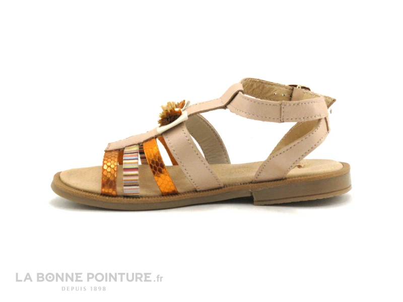 MKids MEPOI - Rose Nude - Orange Cuivre - Sandale Fille 5 MKids MEPOI - Rose Nude - Orange Cuivre - Sandale Fille – Image 3