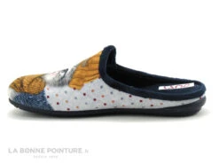 Ouf TINKA Marine - Jaune Ocre - Chat Gris - Pantoufle Mule Femme -Les Bonnes Chaussures cd24607c73b9e66c561f35ea11d5d5ef img 2384.jpg 174568