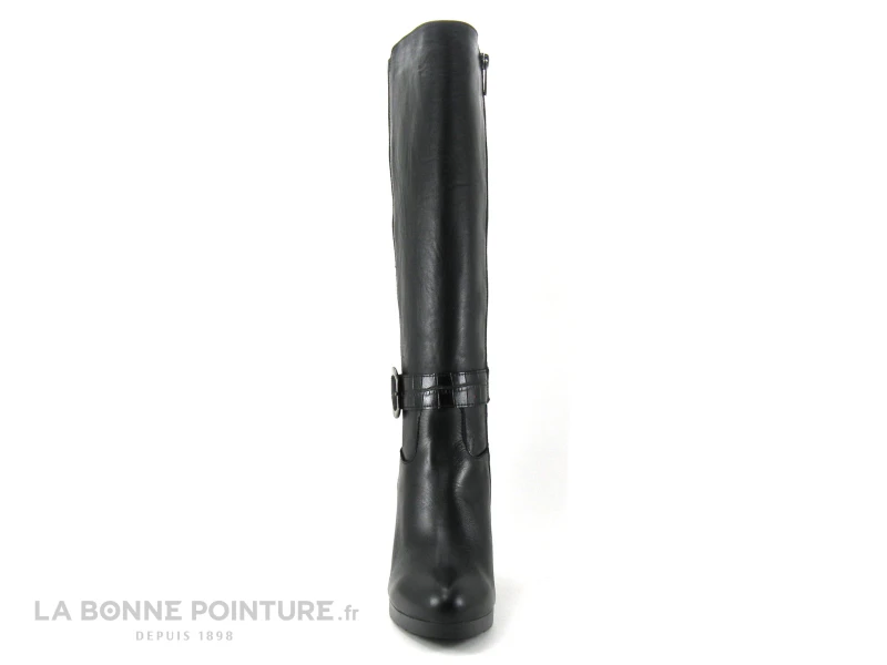 Patricia Miller 5179 - Botte Cuir Noir - Croco - Strech - Talon Haut 4 Patricia Miller 5179 - Botte Cuir Noir - Croco - Strech - Talon Haut – Image 2
