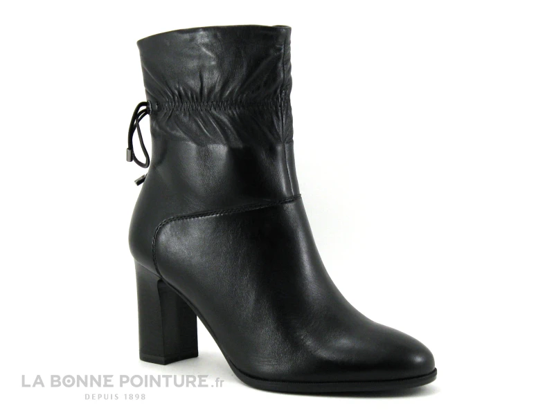 Tamaris 1-25368-27 Black Leather - Bottine à Talon Haut Cuir Noir 3 Tamaris 1-25368-27 Black Leather - Bottine à Talon Haut Cuir Noir
