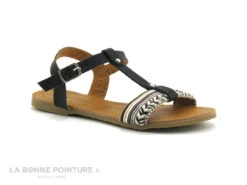 Wipop YATCH Noir - Bride Salome - Sandale Fille