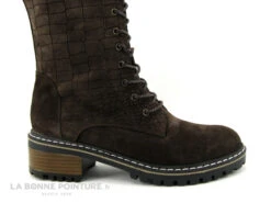 Elue Par Nous KOFOUR Marron Velours Croco - Botte Lacet Femme -Les Bonnes Chaussures cd24607c73b9e66c561f35ea11d5d5ef img 3640.jpg 164353