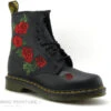 Dr. Martens Dr Martens 1460 VONDA Black 24722001 - Bottine Noire - Roses Rouges