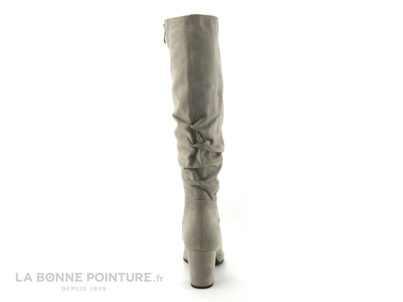 Marco Tozzi 2-25519-27 - Velours Beige Taupe - Botte Talon Haut 6 Marco Tozzi 2-25519-27 - Velours Beige Taupe - Botte Talon Haut – Image 4