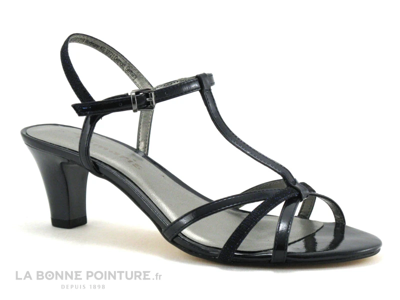 Tamaris 1-28329-22 Navy Pat Glam - Nu-pieds Bleu Marine Talon 7 Tamaris 1-28329-22 Navy Pat Glam - Nu-pieds Bleu Marine Talon – Image 5