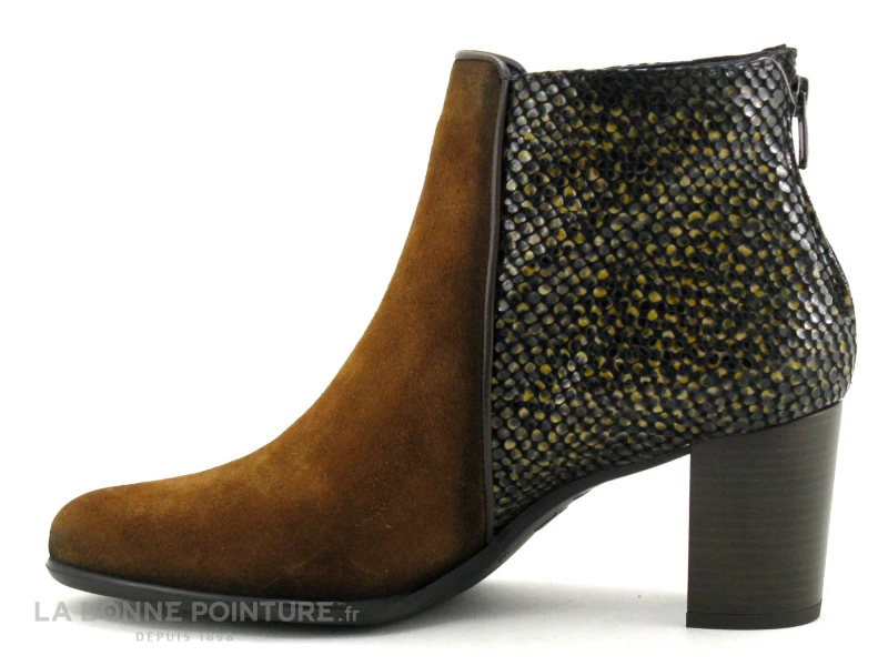 Dorking KING D8925 Cuero Ebano Mostaza - Bottine Marron Talon Haut 5 Dorking KING D8925 Cuero Ebano Mostaza - Bottine Marron Talon Haut – Image 3