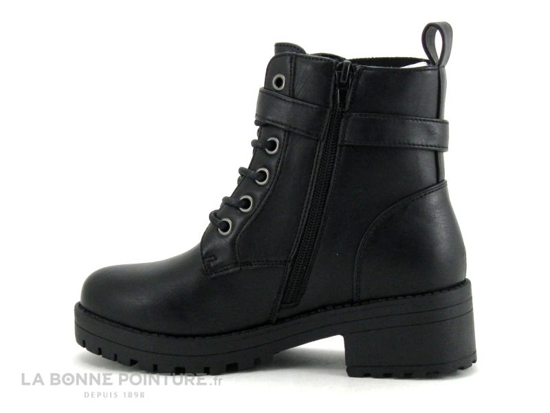 Happy Bee B850860 Black - Boots Fille Noire - Semelle Epaisse Et Crantee 4 Happy Bee B850860 Black - Boots Fille Noire - Semelle Epaisse Et Crantee – Image 2