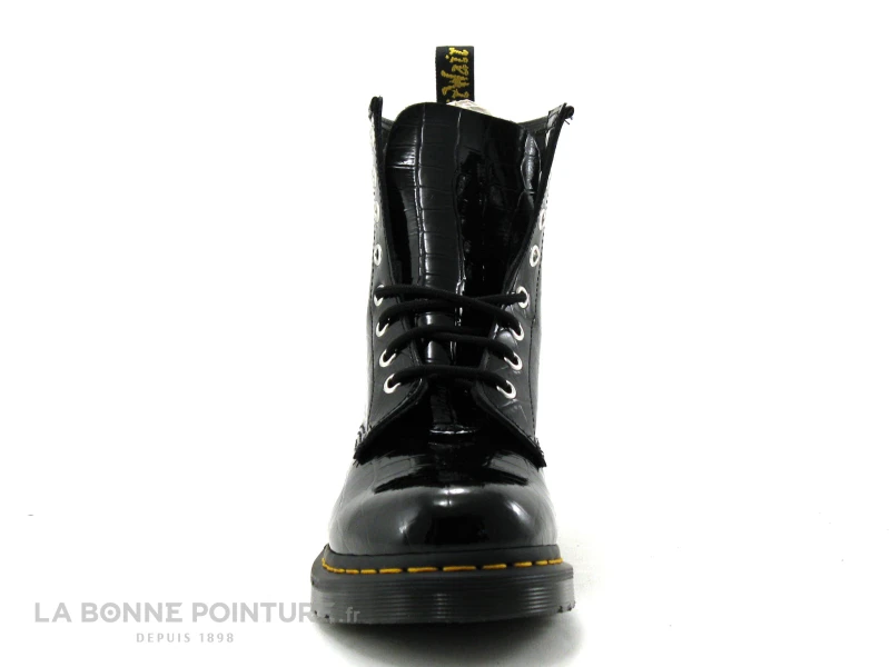 Dr. Martens Dr Martens 1460 Black Patent Croco - 26262001 - Boots Noir Verni 4 Dr. Martens Dr Martens 1460 Black Patent Croco - 26262001 - Boots Noir Verni – Image 2