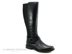 Lily Mood FIXE Noir - Botte Femme Avec Partie Elastique