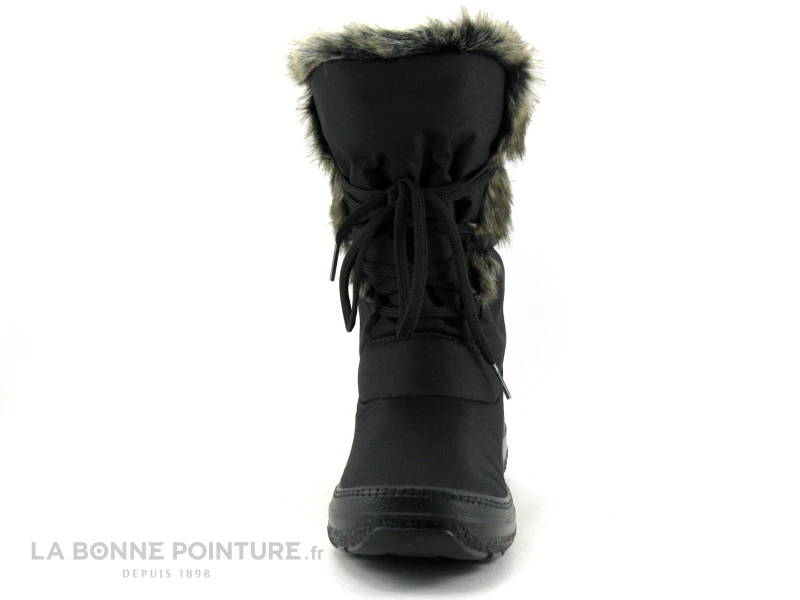 Antarctica 687 Noir - Fourrure Beige - Lacet - Botte Neige Femme 4 Antarctica 687 Noir - Fourrure Beige - Lacet - Botte Neige Femme – Image 2