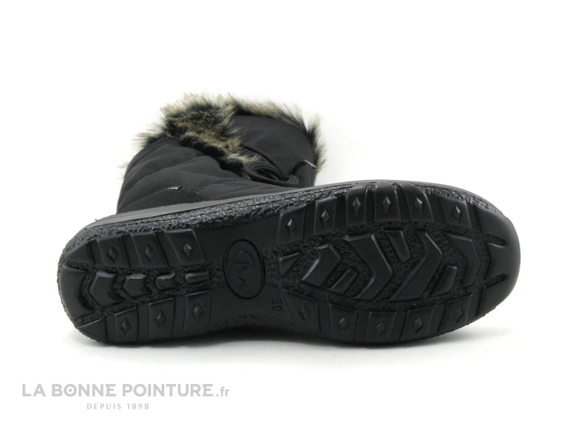 Antarctica 687 Noir - Fourrure Beige - Lacet - Botte Neige Femme 9 Antarctica 687 Noir - Fourrure Beige - Lacet - Botte Neige Femme – Image 7