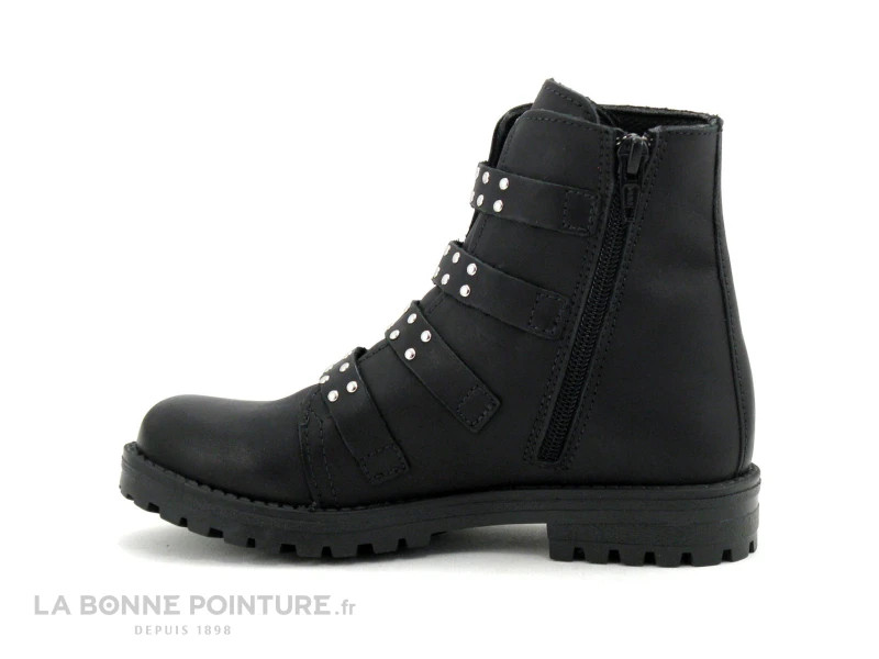 MKids MERAVI MK6777F8IA - Brides Clous - Boucle Ouverte - Boots Noires 5 MKids MERAVI MK6777F8IA - Brides Clous - Boucle Ouverte - Boots Noires – Image 3