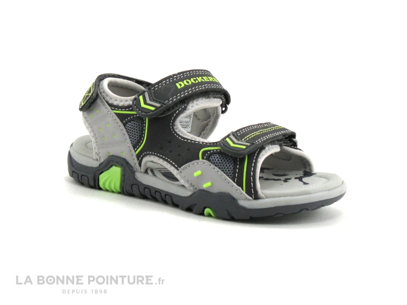 Dockers 44EM601 637120 - Gris - Noir - Nu-pieds GARCON 7 Dockers 44EM601 637120 - Gris - Noir - Nu-pieds GARCON – Image 5