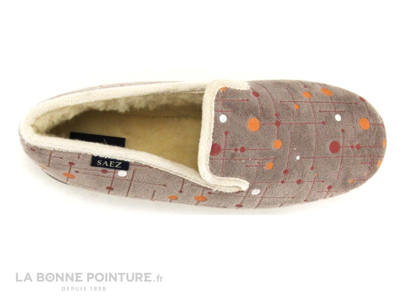 Saez 001 Planet Beige Rose - Chausson Fourre Laine Femme 5 Saez 001 Planet Beige Rose - Chausson Fourre Laine Femme – Image 3