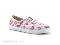 Batilas 576 223 - Basket Fille Toile Rose Imprimee -Les Bonnes Chaussures cd24607c73b9e66c561f35ea11d5d5ef img 8654.jpg 170017