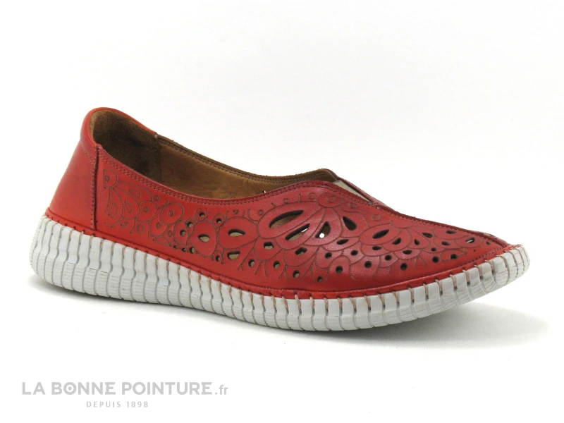 Karyoka RITA Blood - Ballerine Rouge Tige Perforee 3 Karyoka RITA Blood - Ballerine Rouge Tige Perforee