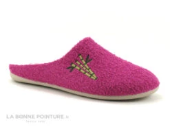 Ouf BESSEY Fuchsia - Eponge - Pantoufle Semelle A Memoire De Forme